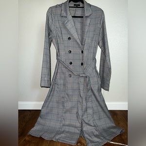 American One Plaid Peacoat